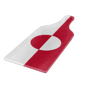 Glazen snijplank peddel met vlag van Groenland (Hoek)
