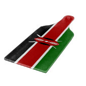 Glazen snijplank peddel met vlag van Kenia (Hoek)