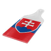 Glazen snijplank peddel met vlag van Slowakije (Hoek)