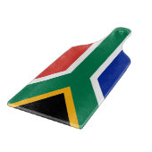 Glazen snijplank peddel met Zuid-Afrikaanse vlag (Hoek)