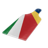 Glazen snijplank peddel Seychellen Kleuren (Hoek)