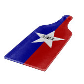 Glazen snijplank peddel vlag van San Antonio (Hoek)