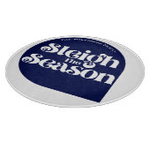 Glazen snijplank Sleigh the Season (Hoek)