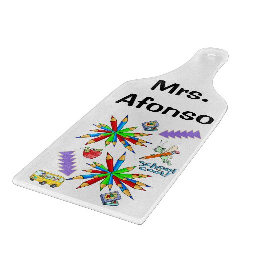 Glazen snijplank Terug naar school is Cool (Hoek)