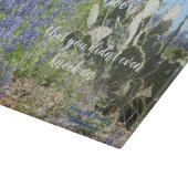 Glazen snijplank Texas Bluebonnets Met Spreuk (Hoek)