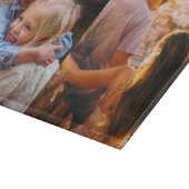 Glazen snijplank Uw 2 foto's Edge Print (Hoek)