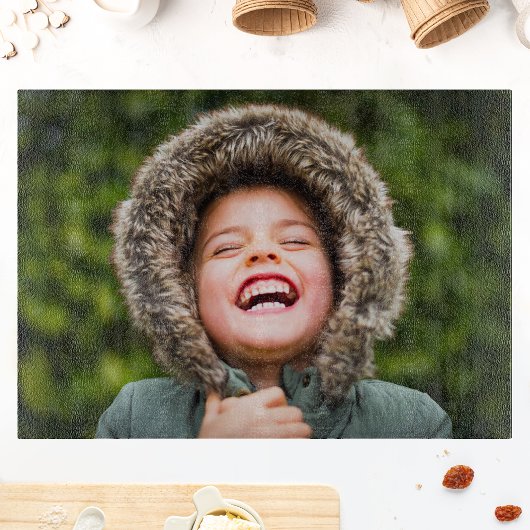 Glazen snijplank Uw Foto Edge Print