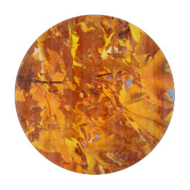 Glazen snijplanken Gloeiend Oranje Herfstbladeren