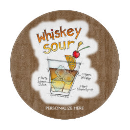 GLAZEN SNIJPLANKEN - WHISKEY SOUR RECEPT KUNST