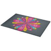 Glazen snijvlak barst grijs snijplank (Hoek)