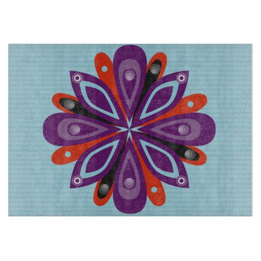 Glazen snijvlak blauw snijplank (Voorkant)