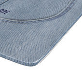 Glazen snijvlak "Jeans" Snijplank (Hoek)