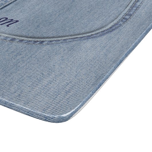 Glazen snijvlak "Jeans" Snijplank (Hoek)