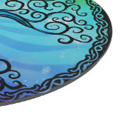 Glazen snijvlak - 'Keltische boom van het leven' Snijplank (Hoek)