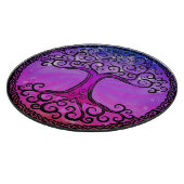 Glazen snijvlak - 'Keltische boom van het leven' Snijplank (Hoek)