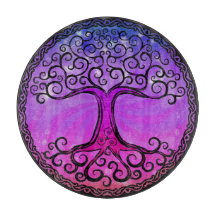 Glazen snijvlak - 'Keltische boom van het leven'