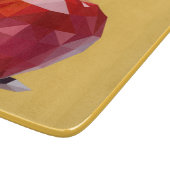 Glazen snijvlak met rood appelontwerp snijplank (Hoek)