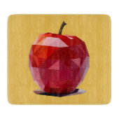 Glazen snijvlak met rood appelontwerp snijplank (Voorkant)
