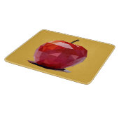 Glazen snijvlak met rood appelontwerp snijplank (Hoek)