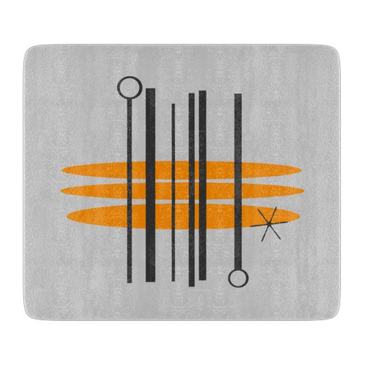 Glazen snijvlak - Moderne middeneeuw Snijplank (Voorkant)