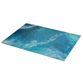 Glazen snijvlak - "Ocean Dreams" Snijplank (Hoek)