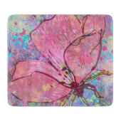 Glazen snijvlak Roze ventilator Snijplank (Voorkant)