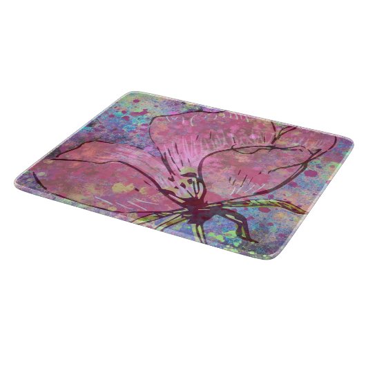 Glazen snijvlak Roze ventilator Snijplank (Hoek)