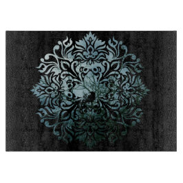 Glazen snijvlak - 'Sitting Raven' Snijplank