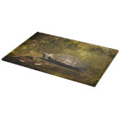 Glazen snijvlak - Turtle on Log-in Pond Snijplank (Hoek)