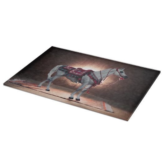 Glazen snijvlak voor Arabisch paard Snijplank (Hoek)