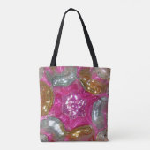 Glazen Snoep - Roze goudzilver Picasso - Kunstglas Tote Bag (Achterkant)