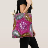 Glazen Snoep - Roze goudzilver Picasso - Kunstglas Tote Bag (Dichtbij)