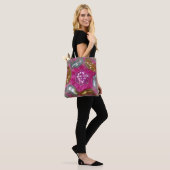 Glazen Snoep - Roze goudzilver Picasso - Kunstglas Tote Bag (Op model)