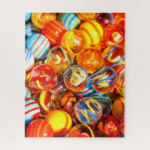 Glazen spatroebels kleurig legpuzzel