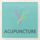 Glazen spuiten Acupunctuur Glazen Onderzetter (Voorkant)