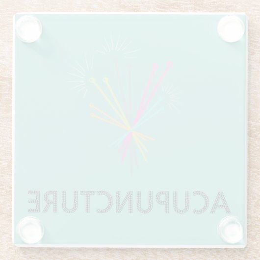 Glazen spuiten Acupunctuur Glazen Onderzetter (Achterkant)