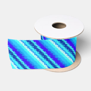Glazen staven in de schaduw van Sapphire Blue Satijnen Lint