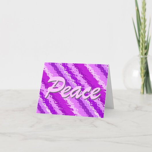 Glazen strepen - schoppen van amethyst-paars feestdagen kaart (Voorkant)