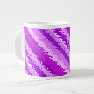 Glazen strepen - schoppen van amethyst-paars grote koffiekop