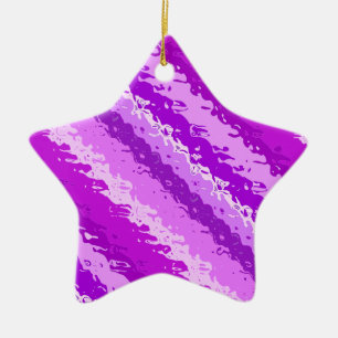 Glazen strepen - schoppen van amethyst-paars keramisch ornament
