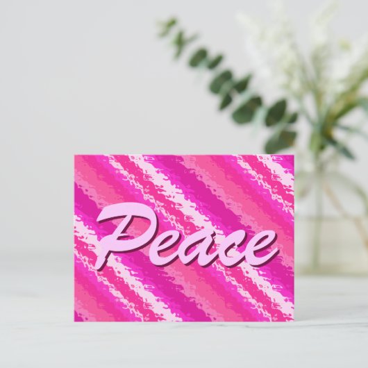 Glazen strepen - tinten van dieproze briefkaart (Staand voorkant)