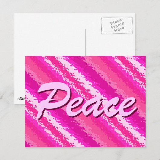 Glazen strepen - tinten van dieproze briefkaart (Voorkant / Achterkant)