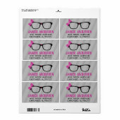 Glazen & strikken Computer Geek Adresetiketten Etiket (Full Sheet)