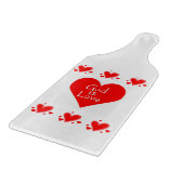 Glazen strippen Valentijnsdag GOD is LOVE Snijplank (Hoek)