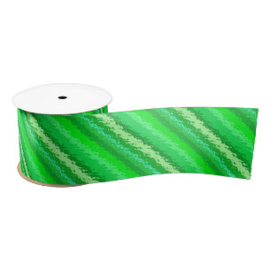 Glazen strips in Shades of Emerald Green Satijnen Lint