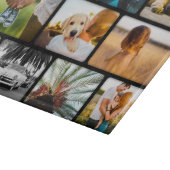 Glazen strips Uw 10 foto Collage Black Snijplank (Hoek)