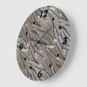 Glazen tegel 3D vloeibare tijger zebra Grote Klok (Hoek)