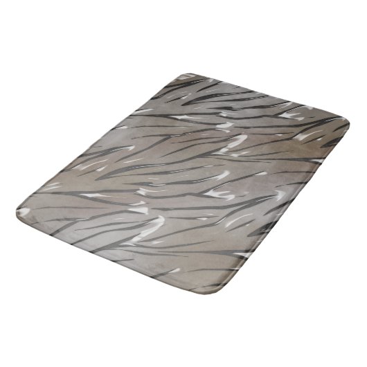 Glazen tegelleder 3D zebra Badmat (Gekanteld)