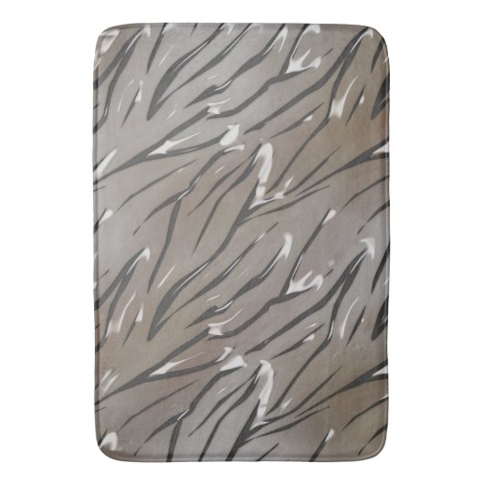 Glazen tegelleder 3D zebra Badmat (Voorkant Verticaal)