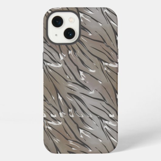 Glazen tegelleder 3D zebra iPhone Hoesje (Achterkant)